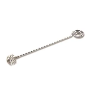 Stainless steel honey dipper stick for kitchen, portable mini honey stirrer spoon tool.