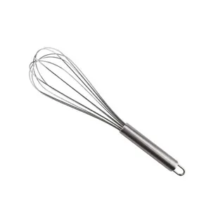 Batidor de alambre de acero inoxidable para repostería, herramienta manual de huevos.
