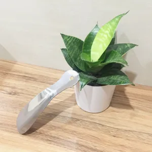 Stainless steel shoehorn metal shoe lifter portable short shoe helper for daily home use