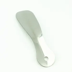 Stainless steel shoehorn 18cm metal shoe helper portable long handle shoehorn tool home.