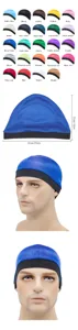 Bonnet wave en soie respirant calotte large bande perruque extensible disponible en plusieurs coloris.