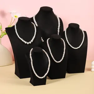 Schwarze Samt Halsketten Präsentation Buesete Schmuck Display Ständer Fotografie.