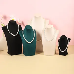 Samt Halskette Display Staender Bueste Schmuck Halter Schaufenster Staender für Ladengeschaefte.