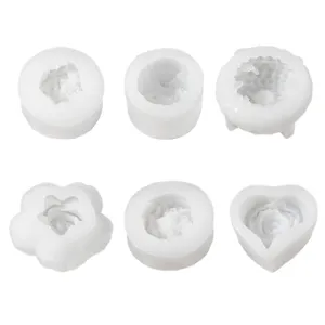 3D bloemen siliconen mal set voor DIY aromatherapie kaarsen gips en handgemaakte zeep.