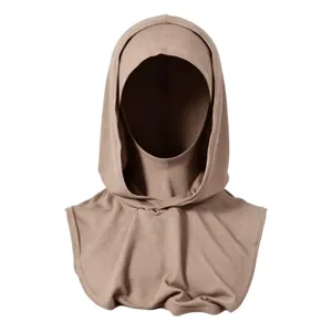 Solid Color Elastic Balaclava Hat Windproof Warm Hooded Scarf Face Mask For Women Daily Outdoor Winter Wear