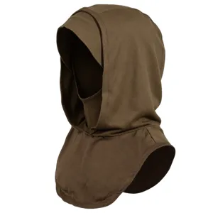 Detailed view of the solid color elastic hooded balaclava scarf combo for daily wear.