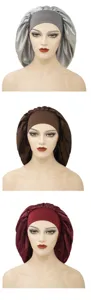 Satin sleep cap extra large elastic hair bonnet for curly hair chemo cap soft night cap