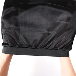 Berretto wave uomo in raso ampia fascia elastica seta durag traspirante cuffia notte nero