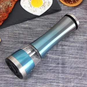 Stainless Steel Electric Manual Salt And Pepper Grinder Ceramic Rotor Adjustable Coarseness Spice Herb Grinder Kitchen Tool