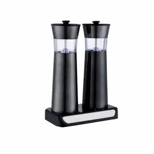 Molinillo de Pimienta Eléctrico Acero Inoxidable Gravedad Sal Y Pimienta Molinillo Especias Recargable Herramienta Cocina