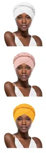 Stylish braided turban cap for women, versatile elastic headwrap in multiple colors.