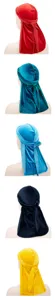 Velvet durag for men and women, extra long tail pirate cap, hip hop wave cap headwrap.
