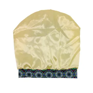 Satin nightcap for women hair care breathable elastic bonnet soft sleeping cap hair styling tool