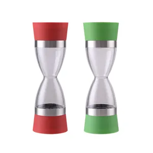 Moulin à poivre manuel double face transparent sel moudre céramique accessoire cuisine