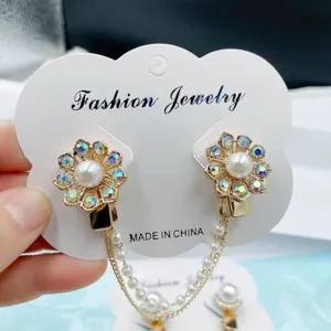 Pince foulard fleur cristal cardigan connecteur col broche anti-reflet bijoux femme