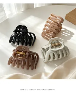 Large hair claw clips set durable non-slip banana clips thick hair styling tools chic design for women