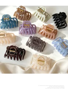 Large hair claw clips for thick hair, French style chic hairpin stylish hair accessories.