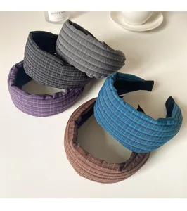 ruitjes stof haarband stijlvolle schattige haaraccessoire veelzijdige hoofdband vrouw