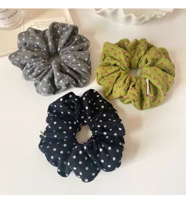 Koreaanse stijl minimalistische stip haarelastiekjes schattige geplooide haaraccessoires