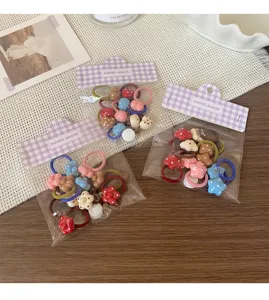 Leuke kinder haarrekkers set met schattige bloem- en sterrenontwerpen voor dagelijks gebruik.