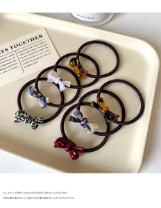 Carini elastici per capelli con fiocco accessori di styling quotidiano per donne e ragazze
