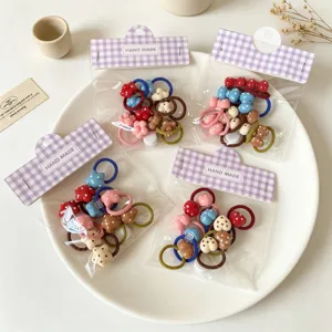 Leuke kinder cartoon haarelastiekjes hoge elasti staartjes haarbanden haaraccessoires voor meisjes