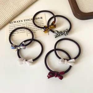 Elastico per Capelli con Fiocco Dolce Corda per Capelli in Resina ad Alta Elasticità Per Donne Ragazze Porta Coda di Cavallo Versatile Accessori per Capelli