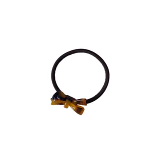 Elastico per capelli con fiocco donna, supporto per coda di cavallo tartaruga elegante.