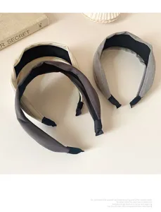 Ensemble de serre-tête en tissu large minimaliste, cerceaux à cheveux chic et élégants.