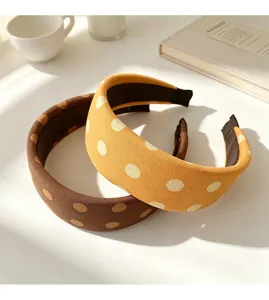 Korean style sweet polka dot wide headband high skull top hair hoop cute hair accessory