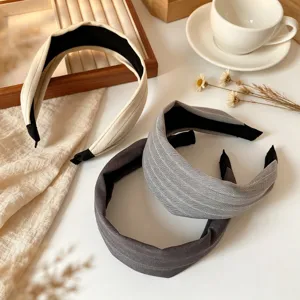 Ensemble de serre-tête en tissu minimaliste large bord accessoire cheveux quotidien