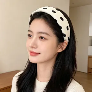 Korean style polka dot wide hair hoop sweet headband fashion hair accessories for women