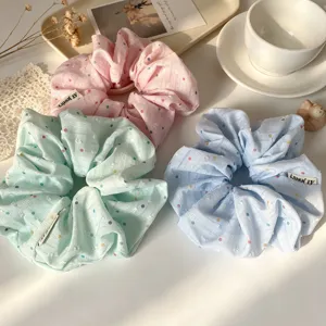 Leuke Koreaanse stippen haarelastiekjes haaraccessoires voor vrouwen en meisjes schattig