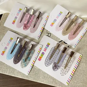 Cute dopamine resin hair clips set, sweet style side clips for women and girls daily wear.