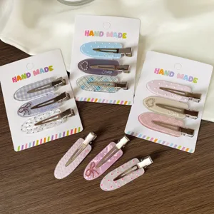 Cute dopamine acrylic hair clips sweet side bangs hairpins fashion sweet hair accessories