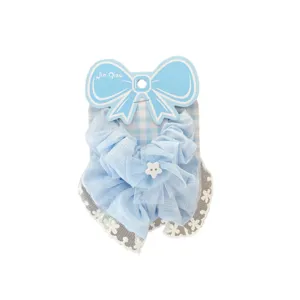 Sweet bow lace hair scrunchie macaron color girlish hair accessory for women and girls