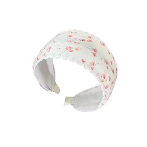 Spring floral wide headband women pastoral sweet hair hoop cute washing face hair accessory