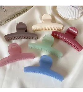 Conjunto de pinzas para el cabello curvas de color sólido, accesorios elegantes para mujeres.