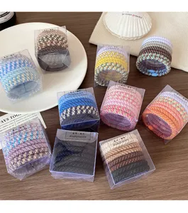 Colorful braided hair ties set, durable elastic hair scrunchies for ponytails and buns.