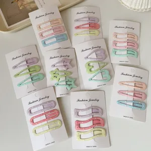 Set di forcine colorate macaron simpatici fermagli accessori per capelli donna