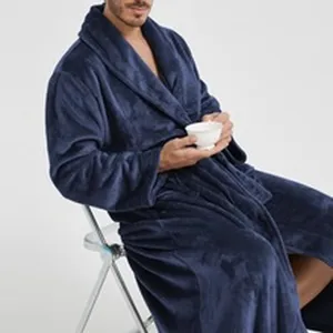 Herren Plüsch Flanell Bademantel tragbare Decke gemütliche Loungewear für drinnen und zu Hause