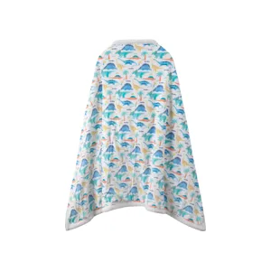 Coperta indossabile dinosauro in pile con cappuccio mantello pigiama morbido e caldo