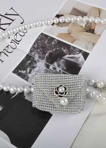 Glitzernde Perlen Taillentasche elegante Mini Kette Taschen Damenkleid Dekoration Gürtel