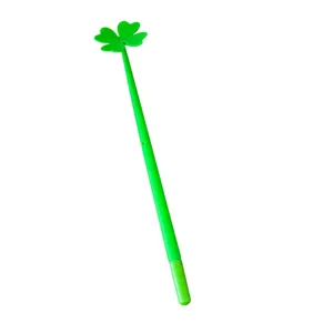 Green four-leaf clover gel pen cute student office stationery black ink writing pen