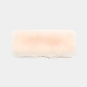 Plush wide headband detail, soft fluffy ear warmer texture for winter cold weather wear.
