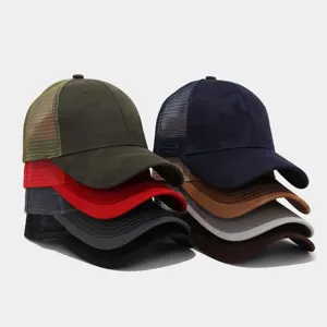 Unisex Camouflage Mesh Baseball Cap Breathable Trucker Hat Outdoor Sun Protection Adjustable Casual Hat