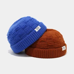Herfst winter warme gebreide miki muts streetwear stijl docker cap voor man en vrouw