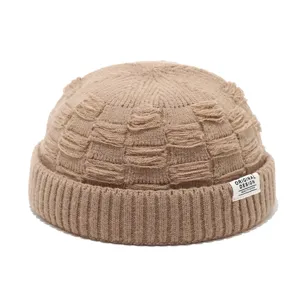 Herfst winter mode letter label warme gebreide docker muts voor heren en dames stijl