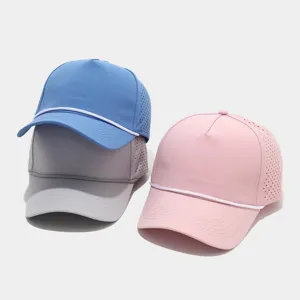 Gorra de beisbol ligera de malla transpirable de verano con cordon para deporte al aire libre.