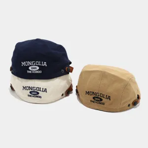 Unisex Vintage Katoen Newsboy Pet Retro Platte Ivy Hoed Verstelbare Klep Baret Voor Mannen Vrouwen